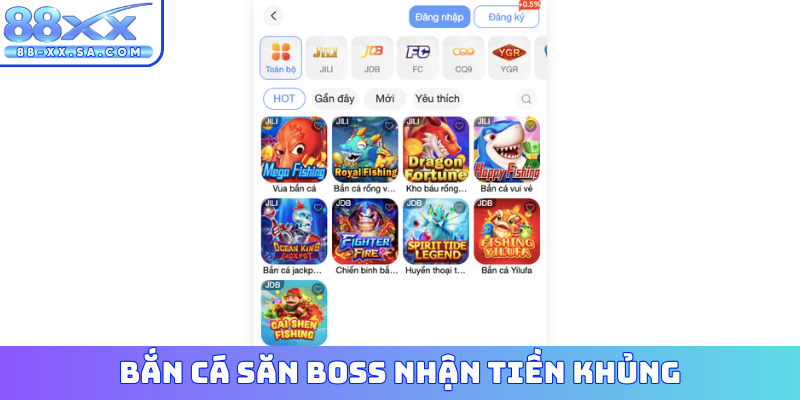 Trò chơi bắn cá trực tuyến tại 88XX